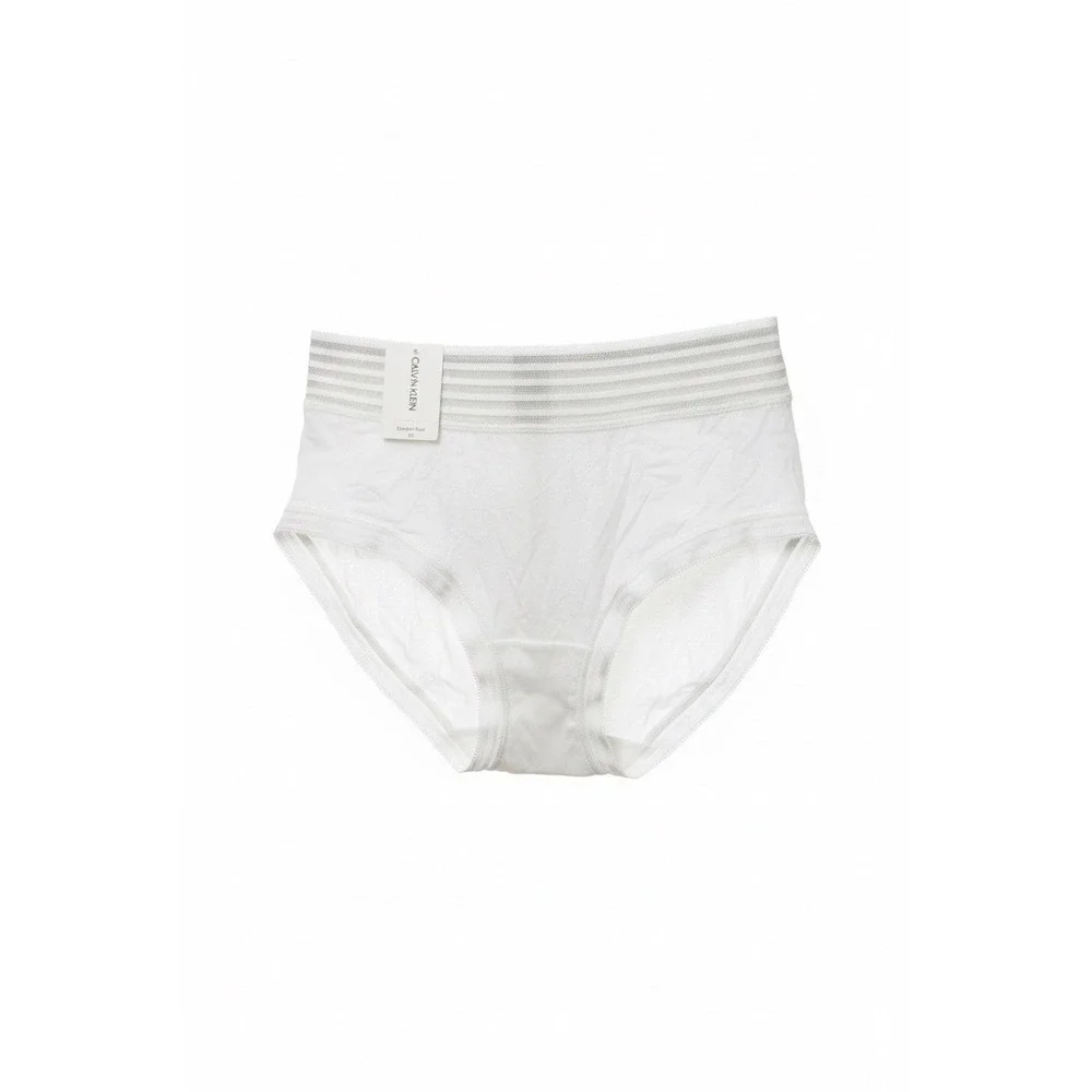 Calvin Klein‎ Modern Brief White Comfort Stretch Lace Trim Women's XS NWT